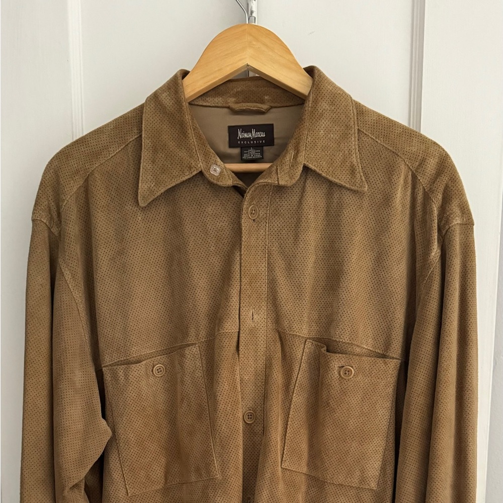 Neiman Marcus Men’s Genuine Leather Shirt